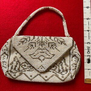 vintage beaded purse, made in czechoslovakia